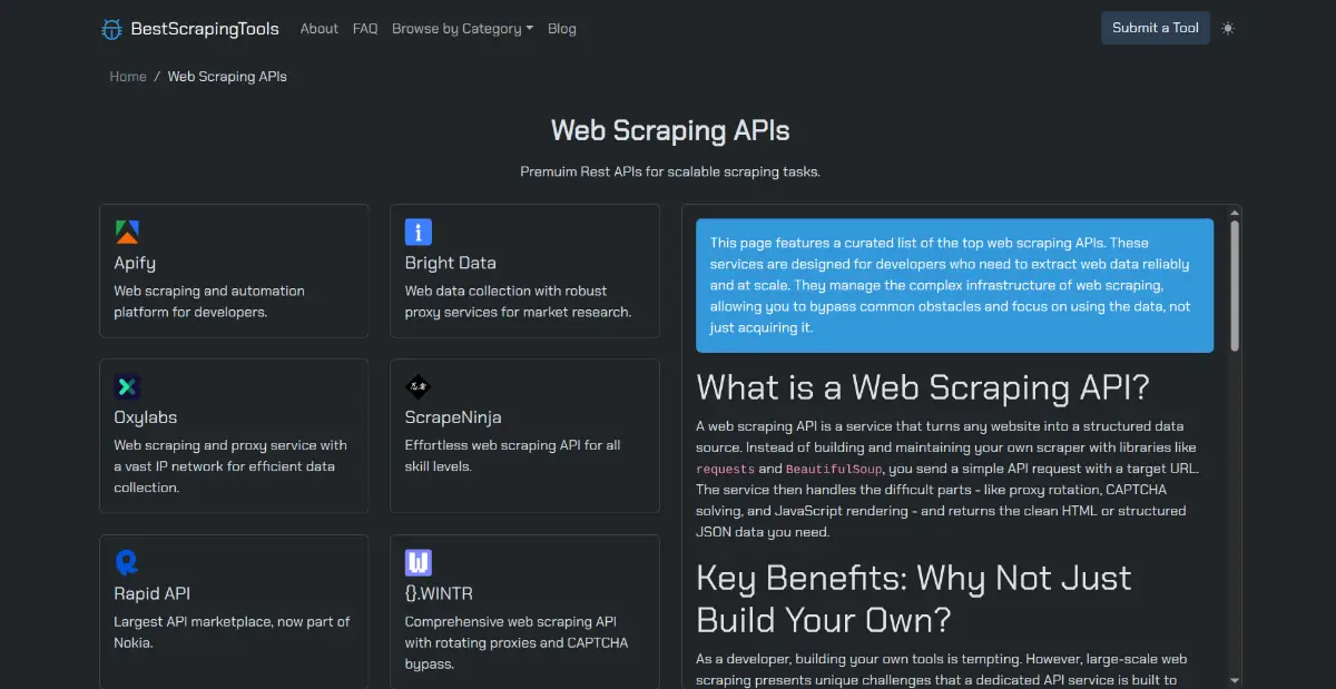 Best Scraping Tools - Directory screenshot 2