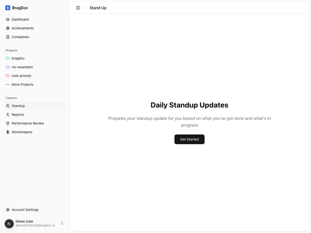 BragDoc screenshot 3