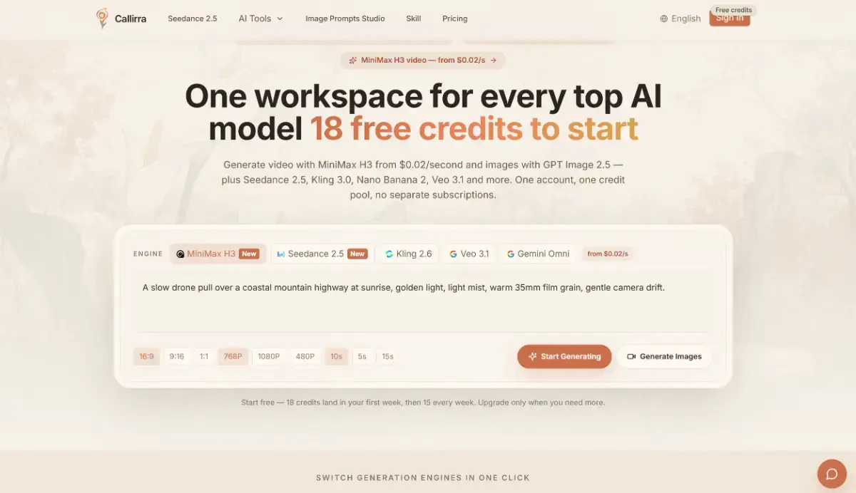 Callirra screenshot 1