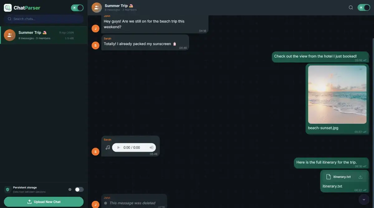 ChatParser screenshot 2