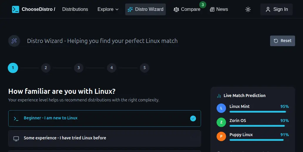 ChooseDistro screenshot 2