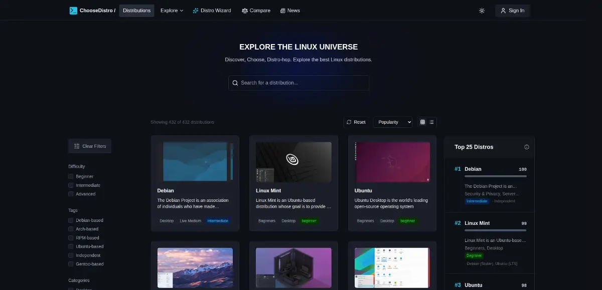 ChooseDistro screenshot 1