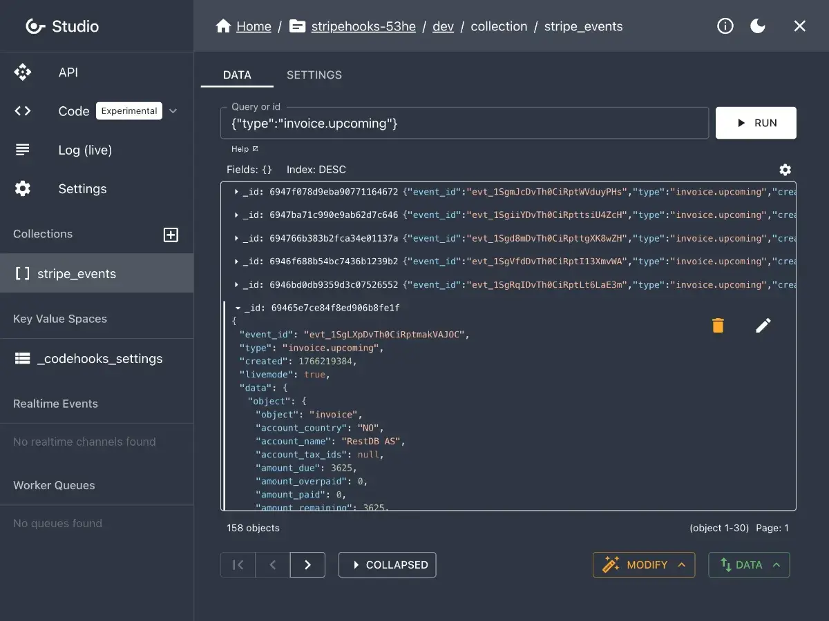 Codehooks screenshot 4