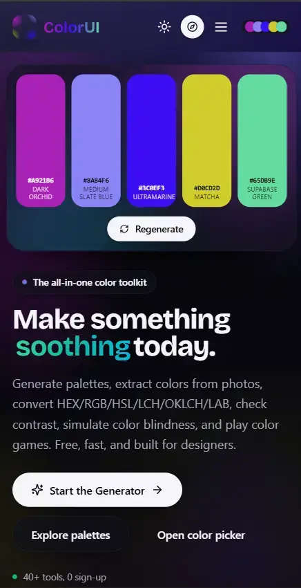 ColorUI screenshot 2