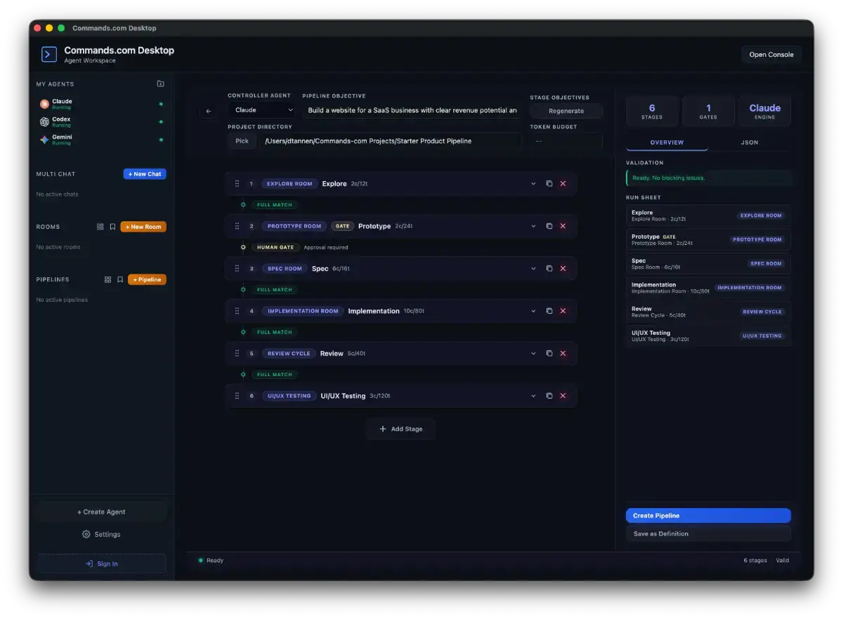 Commands: Agent Workspace screenshot 3