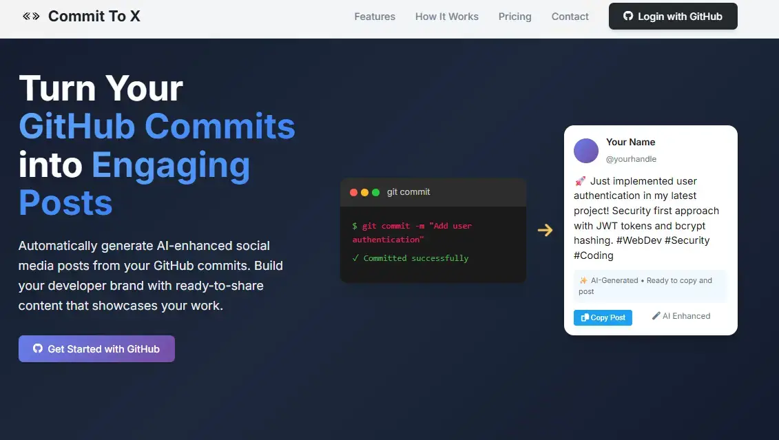 Commit To X screenshot 1
