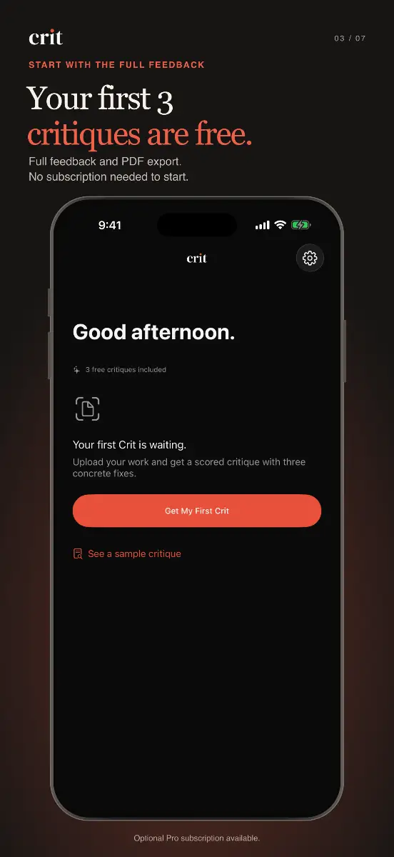 Crit screenshot 1