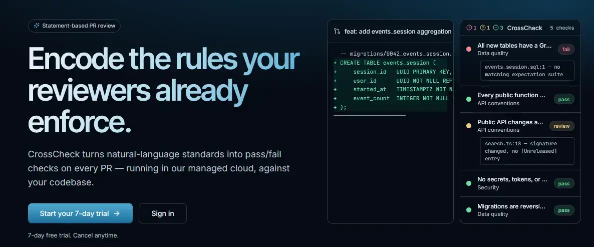 CrossCheck screenshot 2
