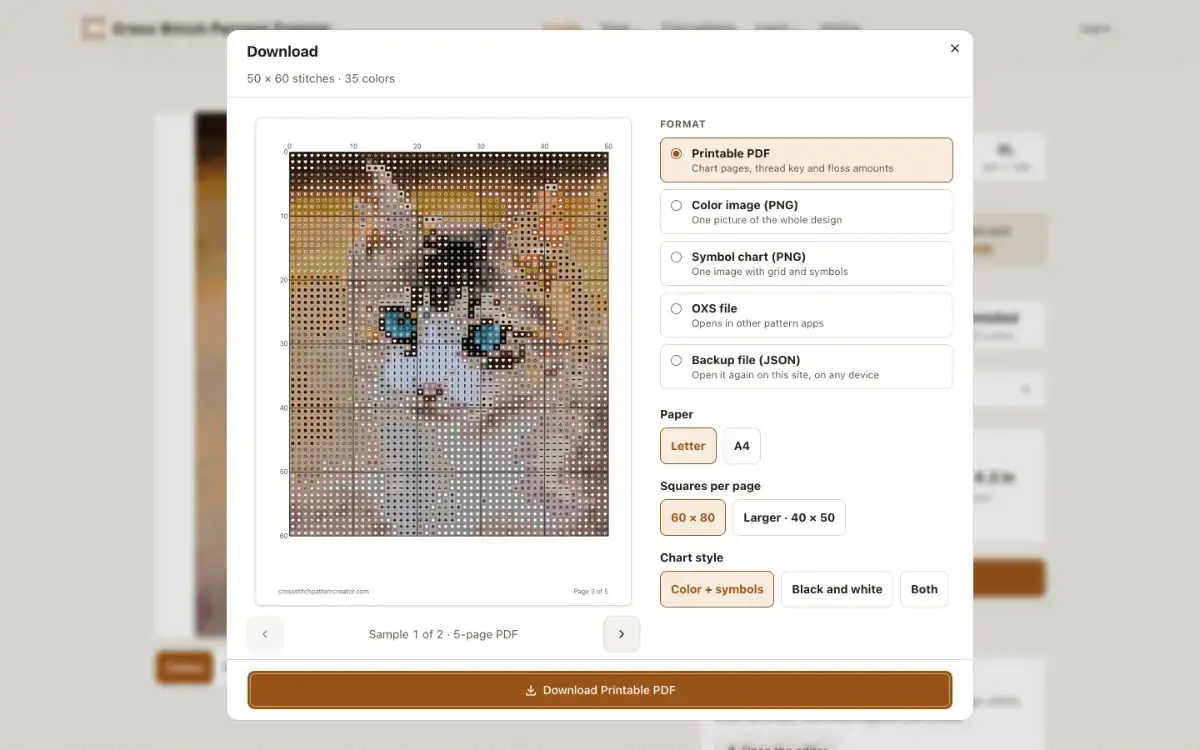 Cross Stitch Pattern Creator screenshot 4