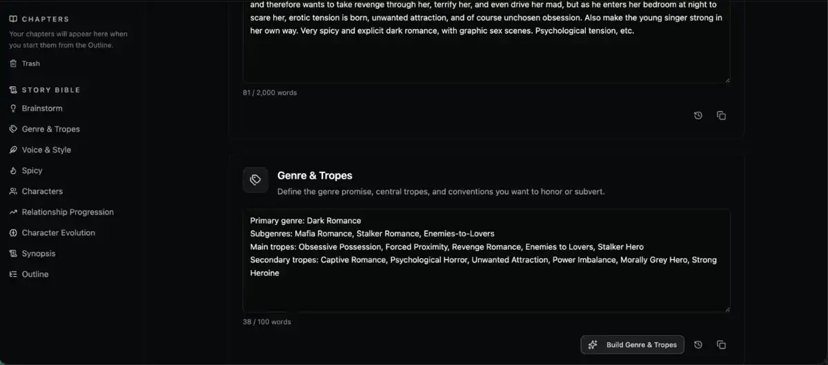 DarkRomanceWrite screenshot 3