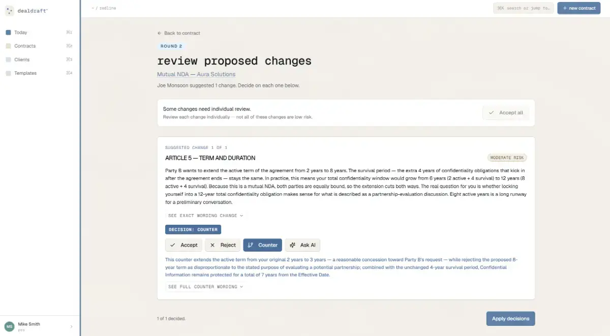 DealDraft screenshot 4