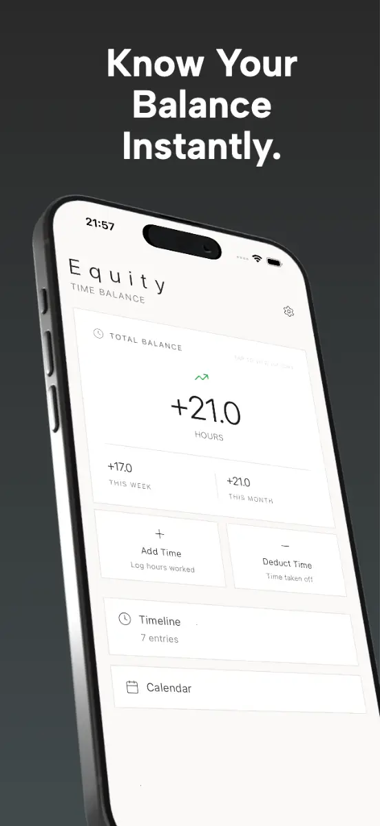 Equity - time tracker screenshot 2