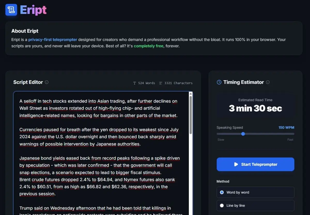 Eript screenshot 1