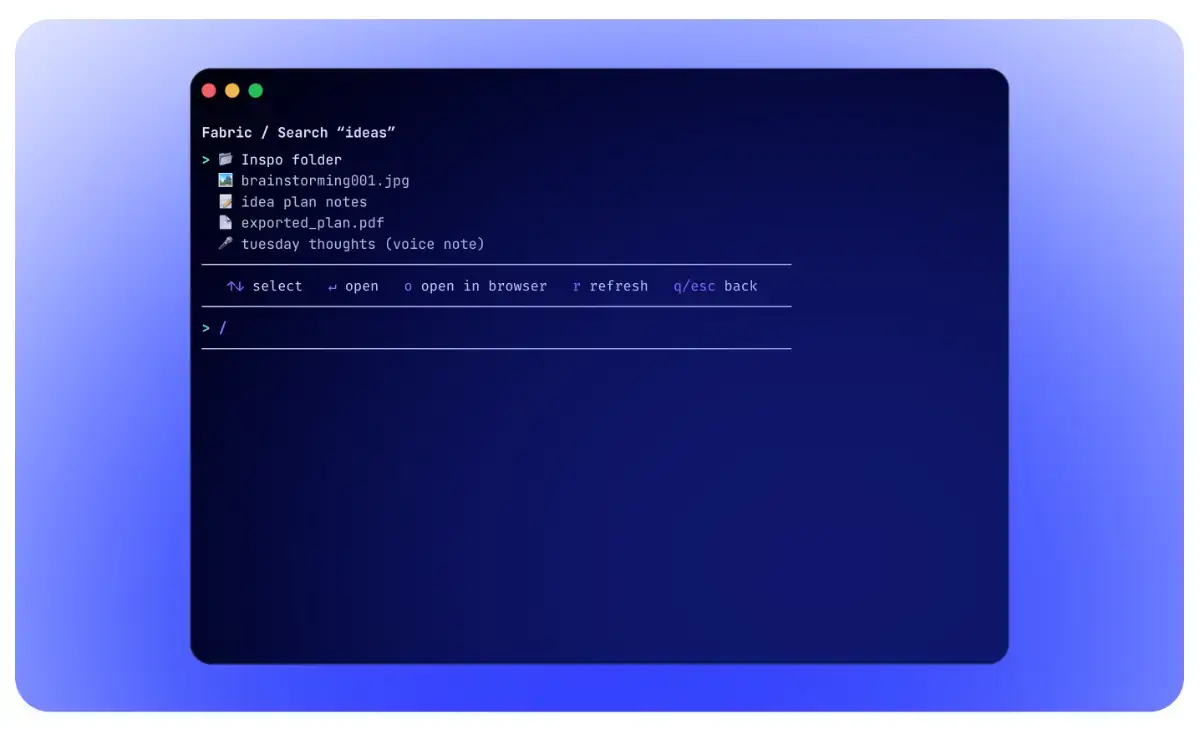 Fabric CLI screenshot 3