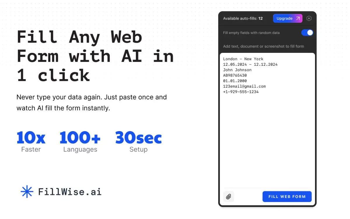 FillWise screenshot 1