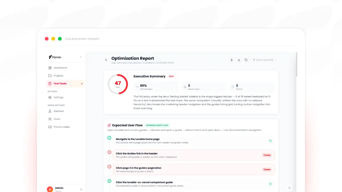 Flamio screenshot 1