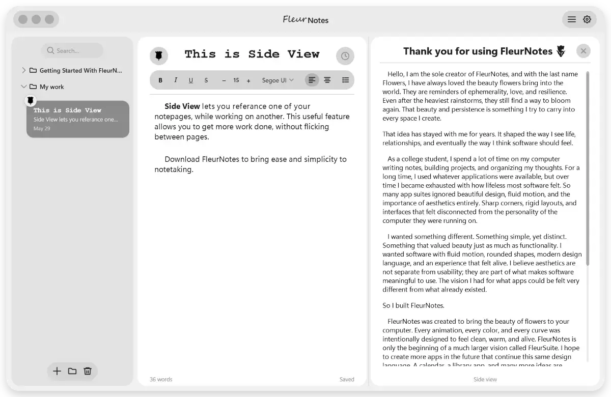 FleurNotes screenshot 1