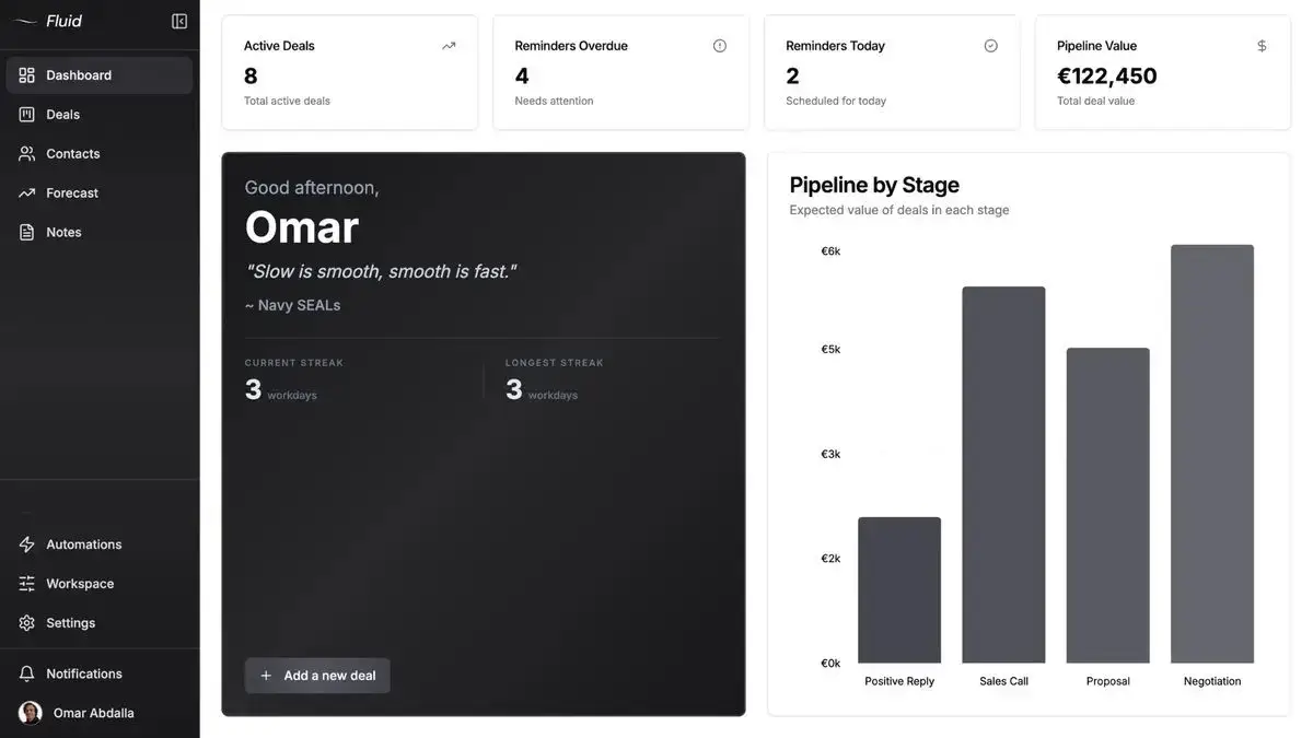 Fluid CRM screenshot 3