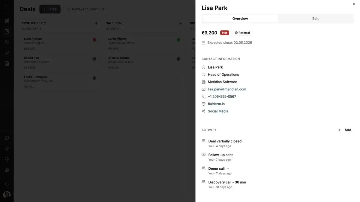 Fluid CRM screenshot 4
