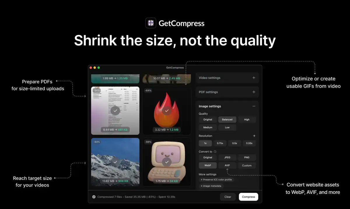 GetCompress screenshot 4