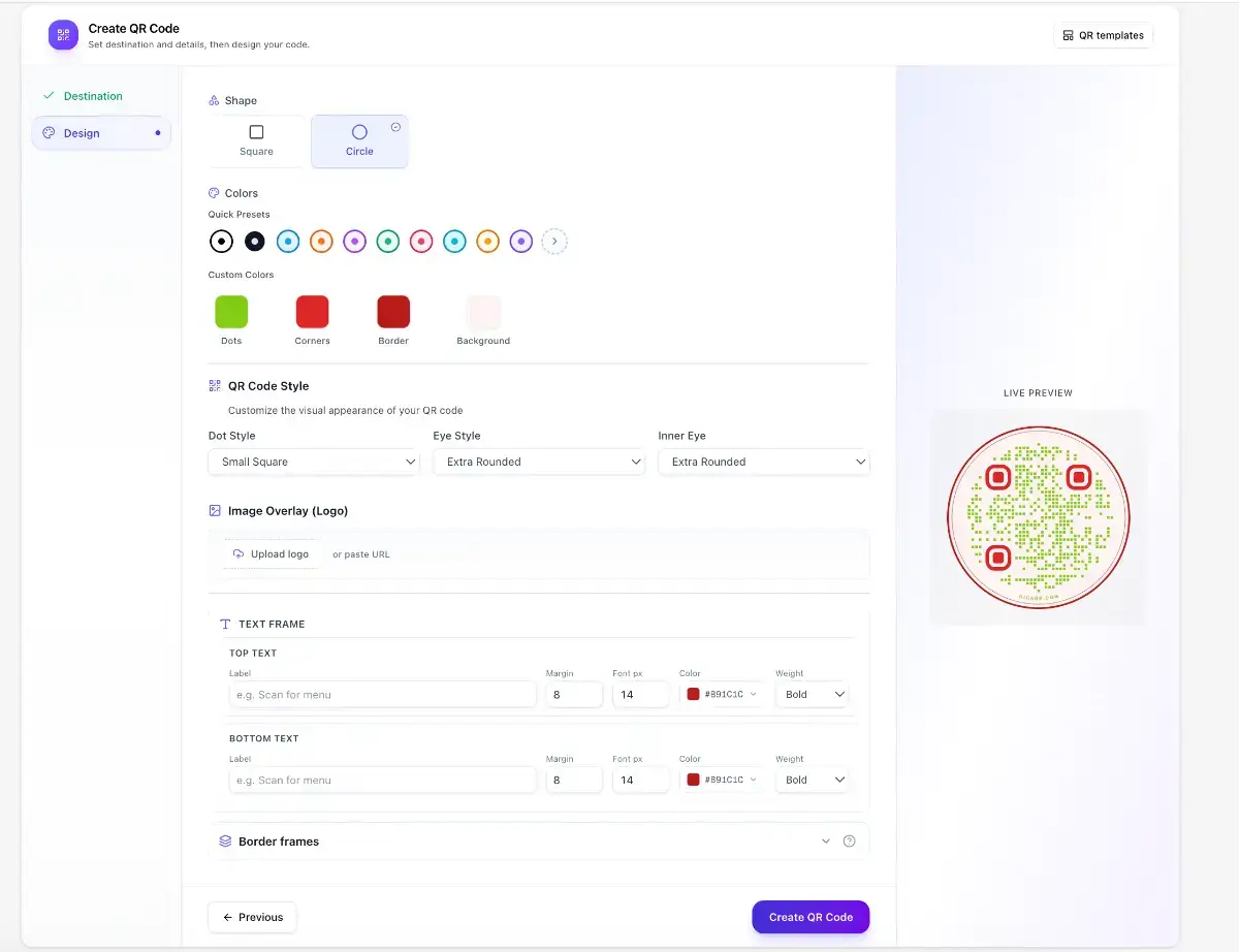 Giga QR - QR Campaign Suite screenshot 3