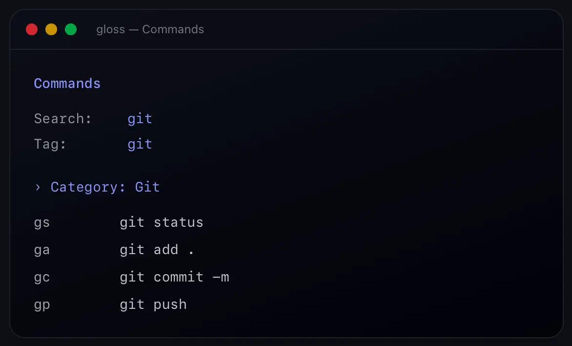 Gloss screenshot 2