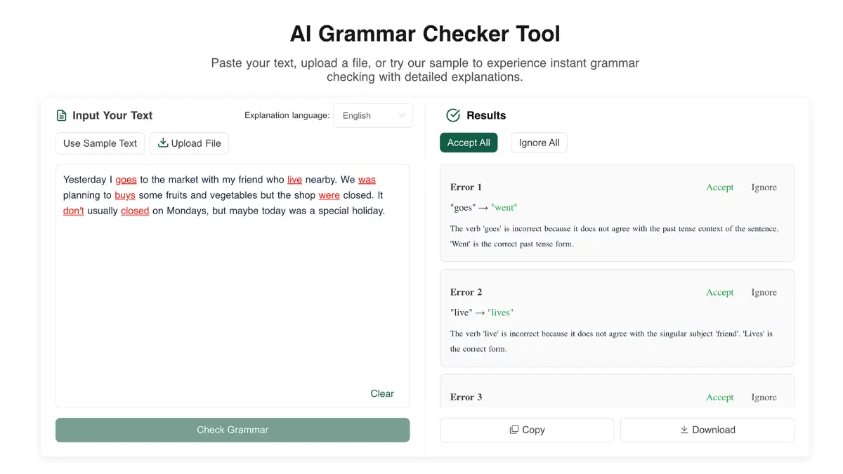 GrammarChecker screenshot 2