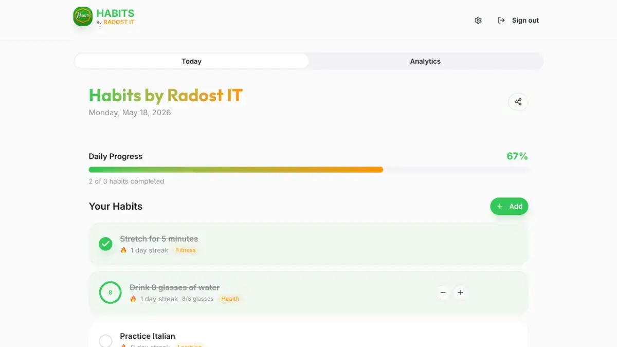 Habits by Radost IT screenshot 2