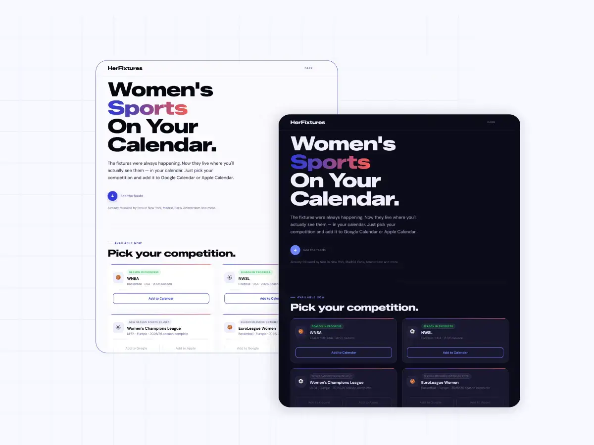 HerFixtures screenshot 1