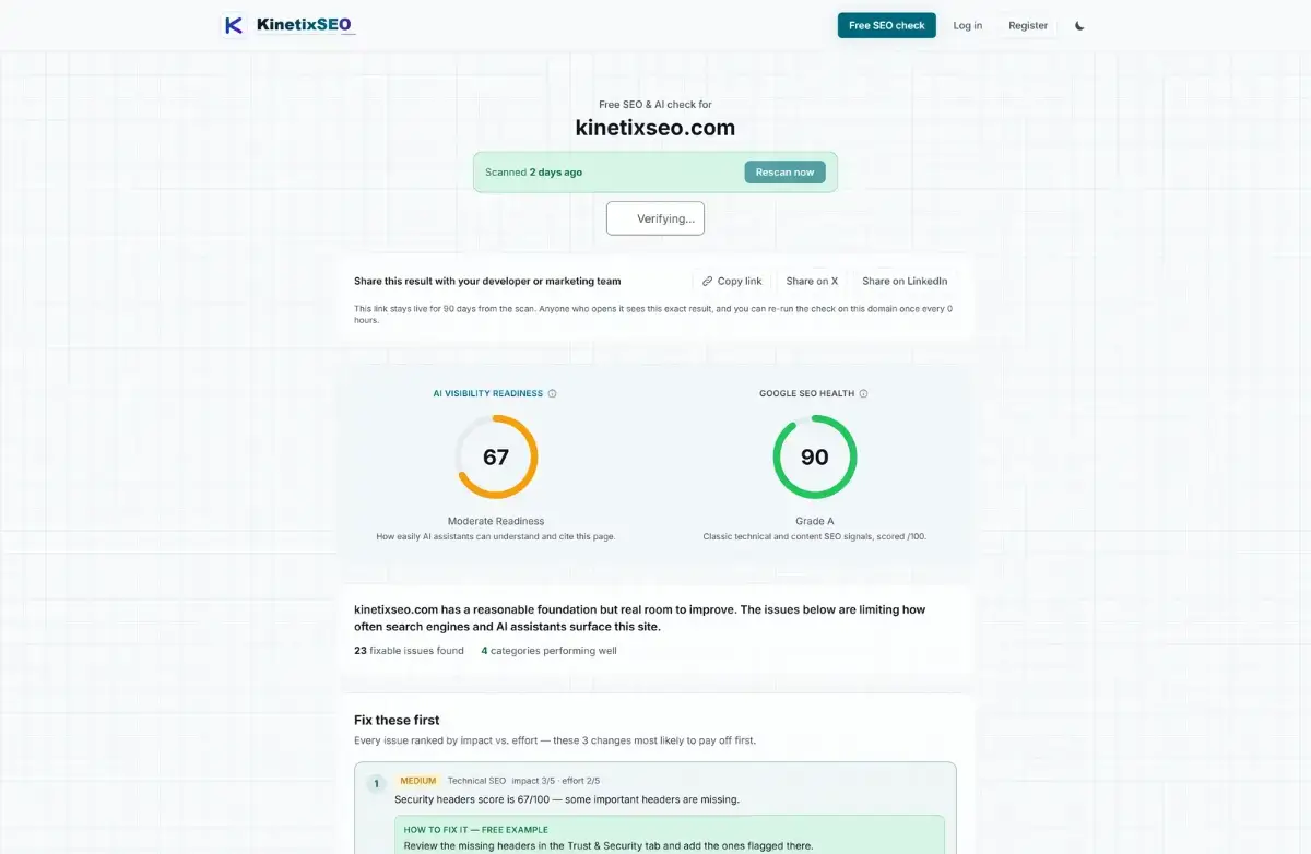 KinetixSEO screenshot 3