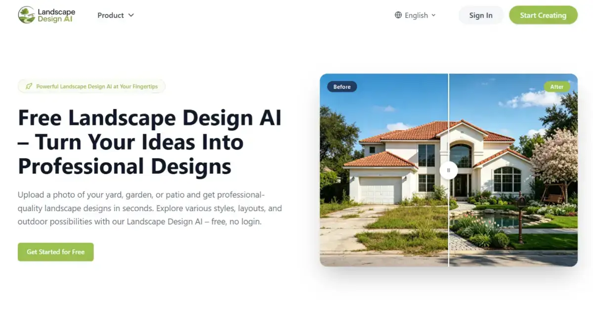 Landscape Design AI product image