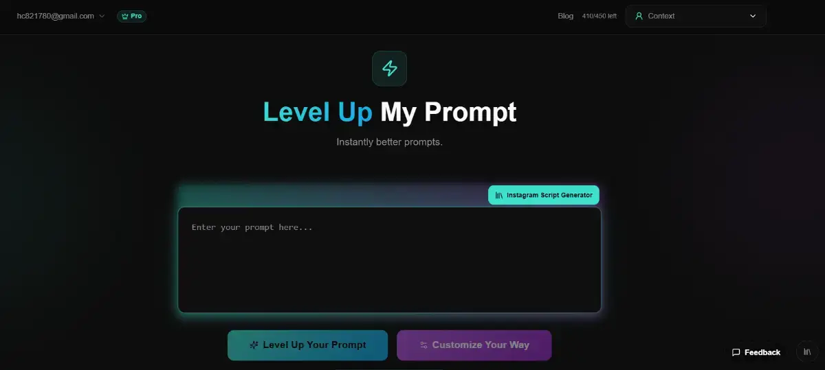 Level Up My Prompt screenshot 1
