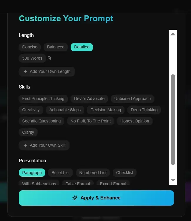 Level Up My Prompt screenshot 2