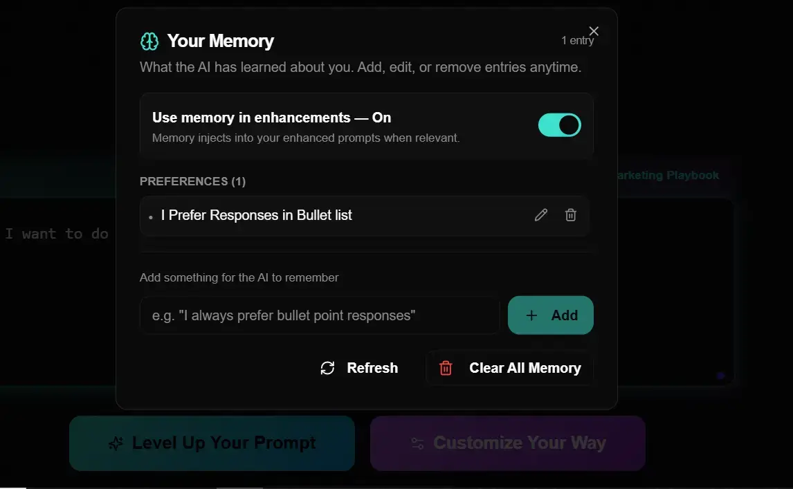 Level Up My Prompt screenshot 3