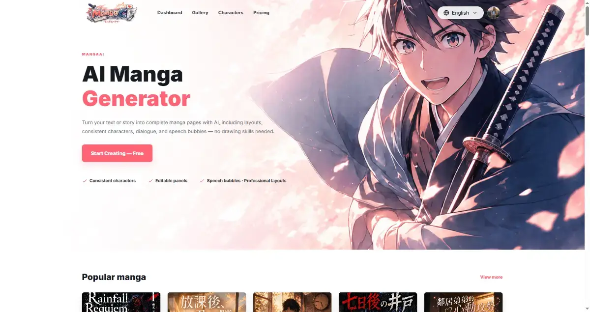 Manga AI image number 01