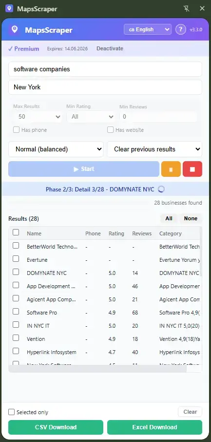 MapsScraper screenshot 2