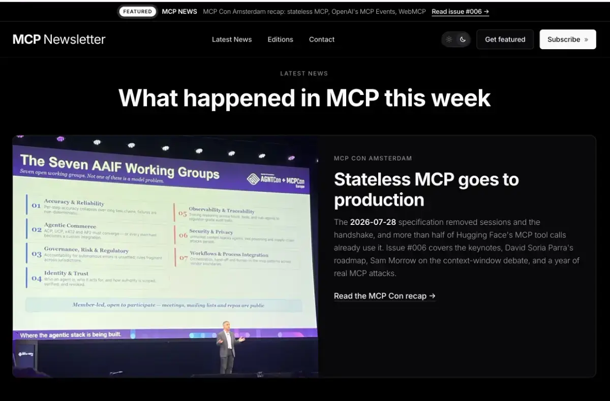 MCPnewsletter screenshot 2