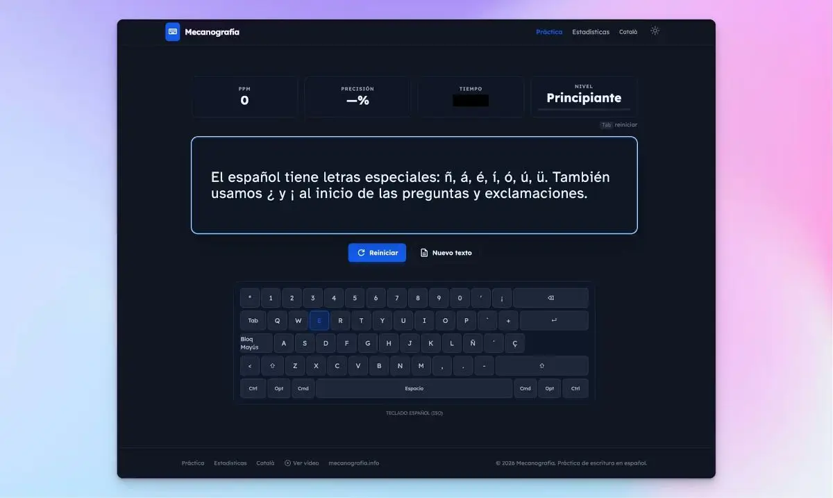 Mecanografia screenshot 2