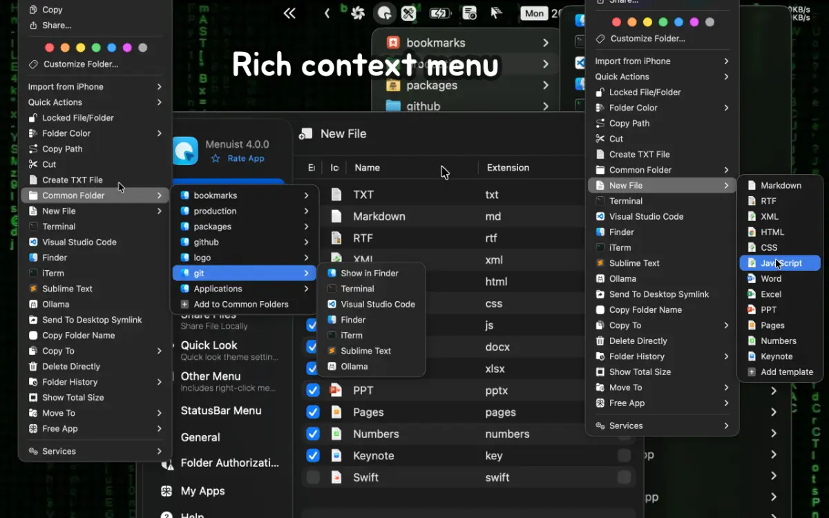 Menuist screenshot 1