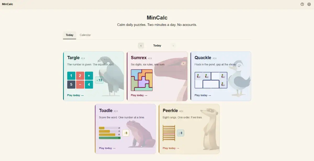 MinCalc screenshot 2