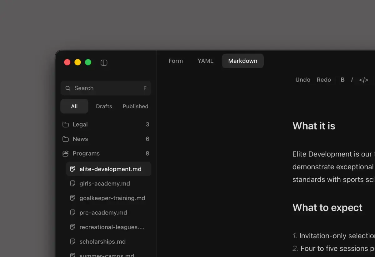 Morrisson CMS for Astro screenshot 2
