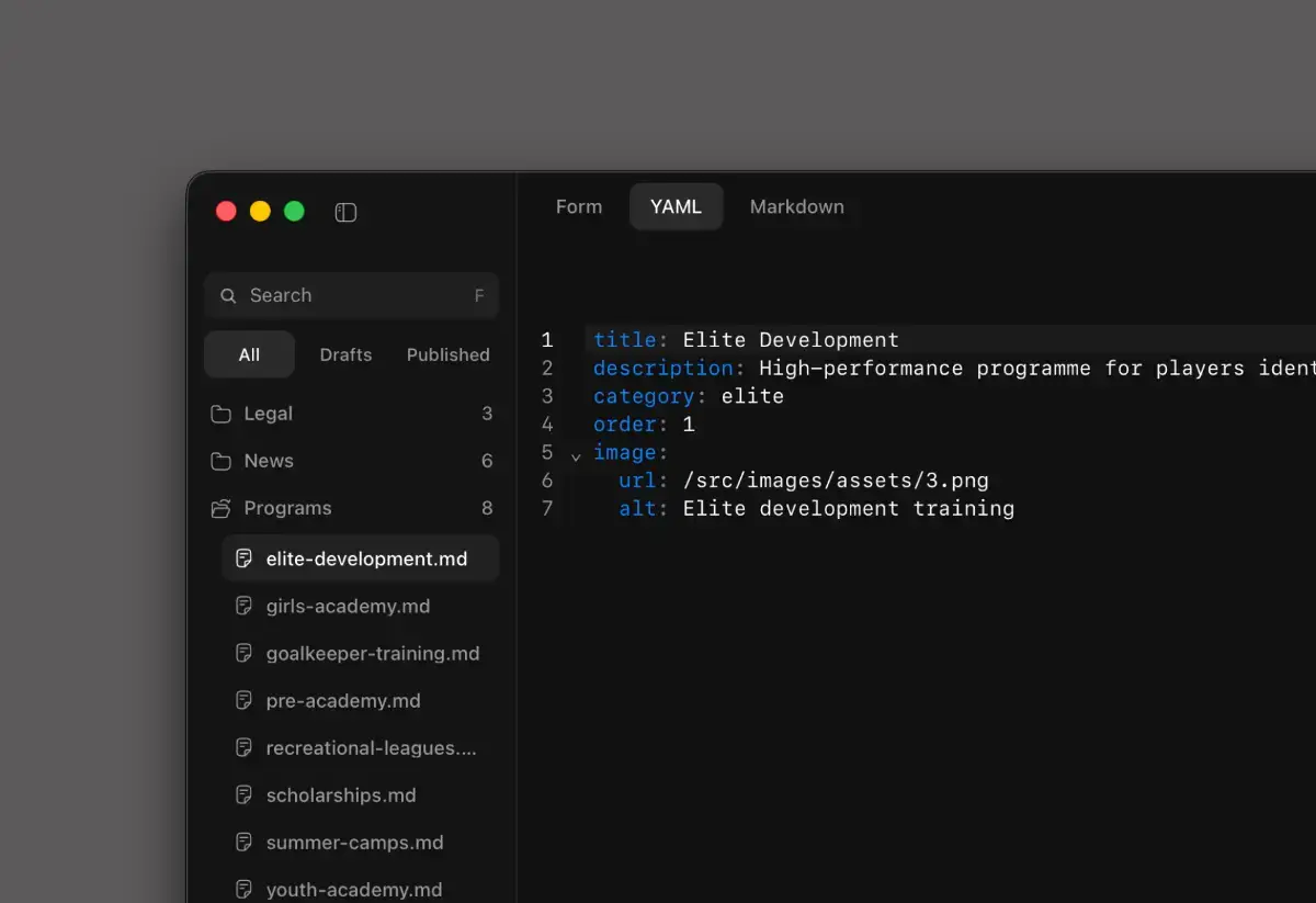 Morrisson CMS for Astro screenshot 3