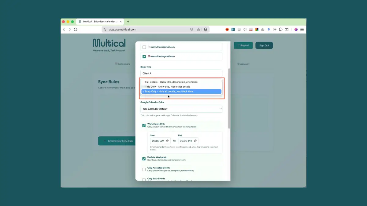 Multical screenshot 4