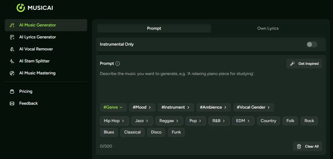 MusicAI screenshot 2