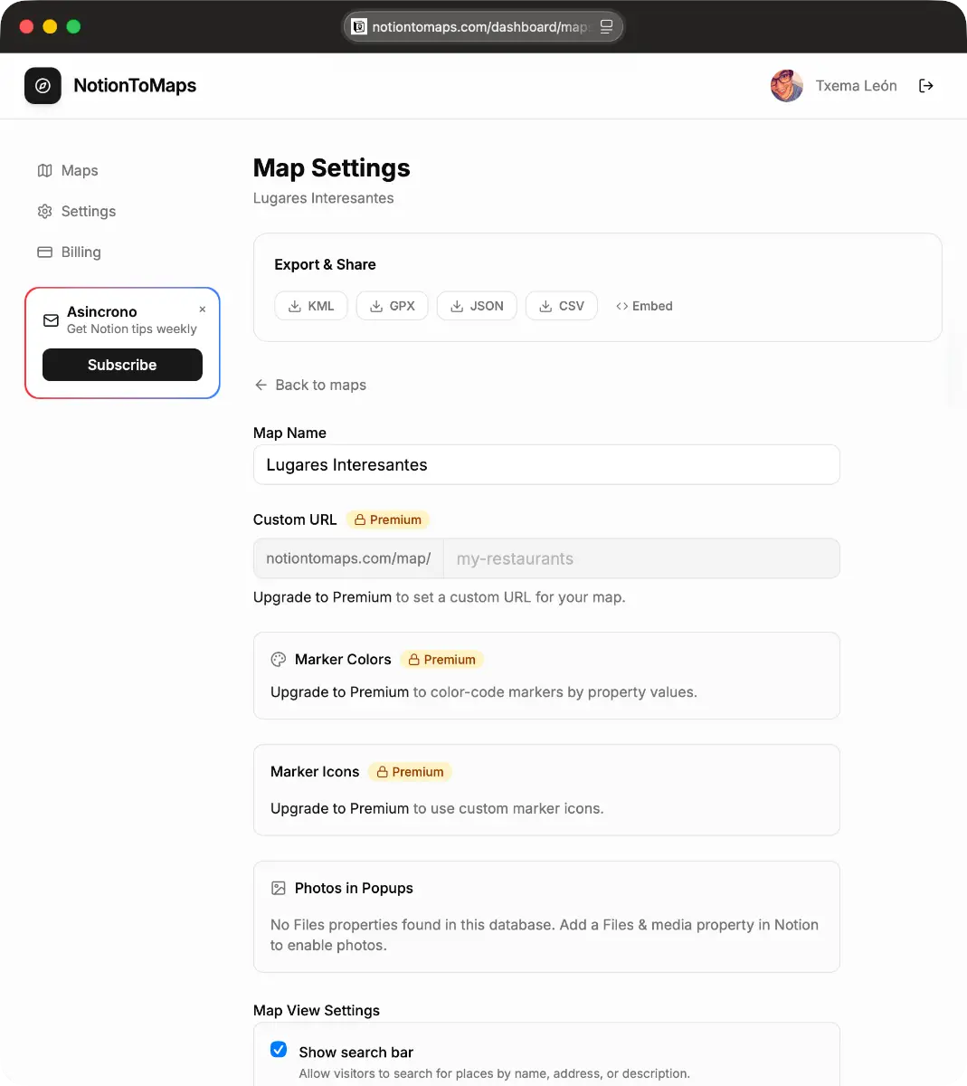 Notion to Maps screenshot 3