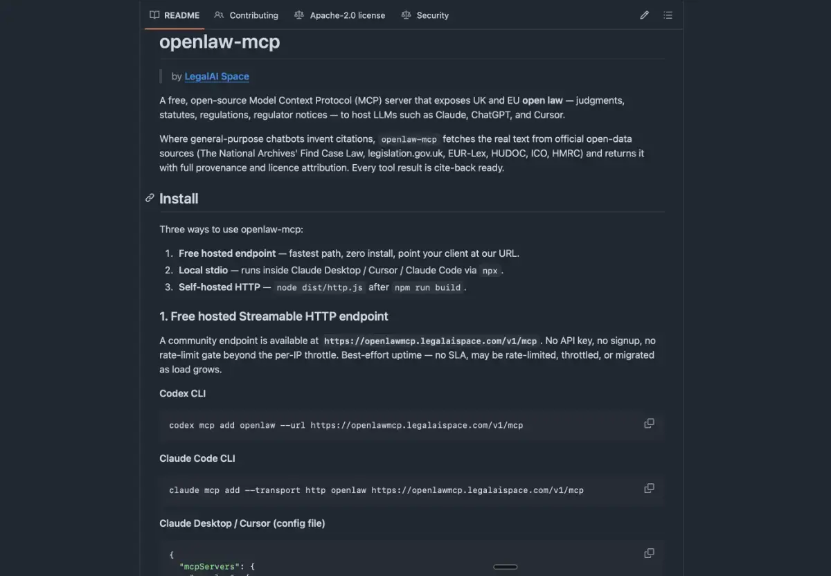 Openlaw MCP product image