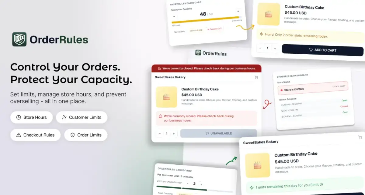 OrderRules Store Open Limits product image