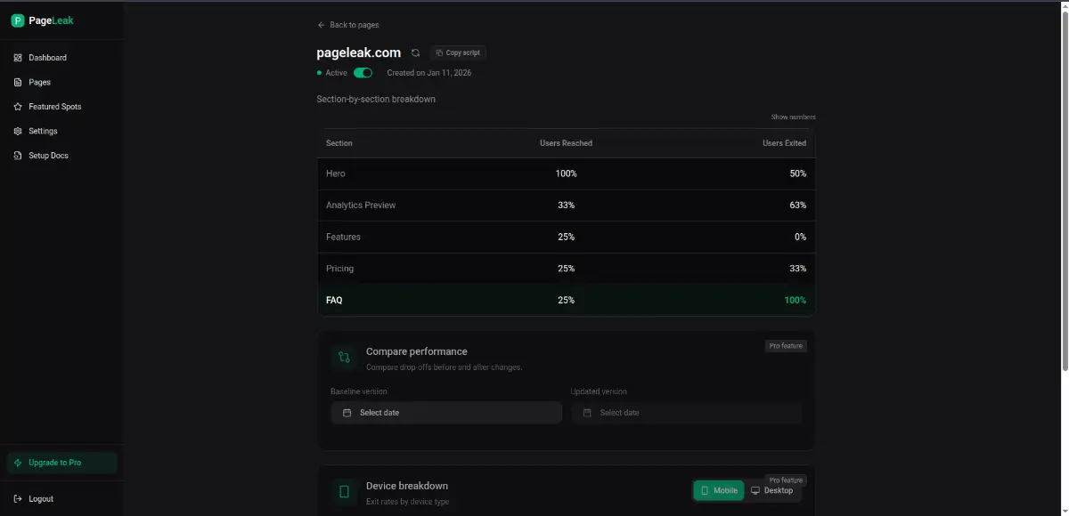 PageLeak screenshot 2