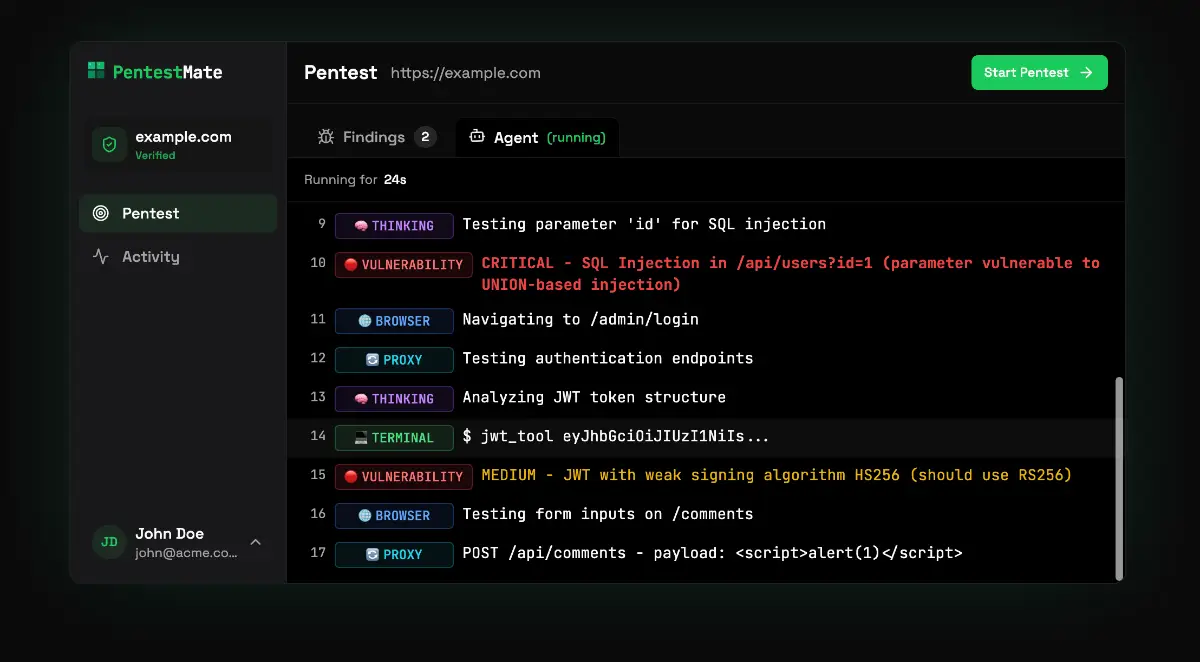 PentestMate screenshot 2