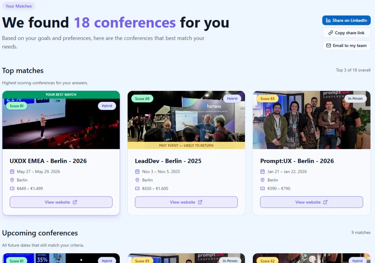 Product Conference Matchmaker screenshot 2